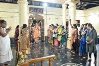 H.H. Swamiji at the Shri Chenna Keshava Narayan Temple. Chitrapur, Shirali. (25 Sep 2024)